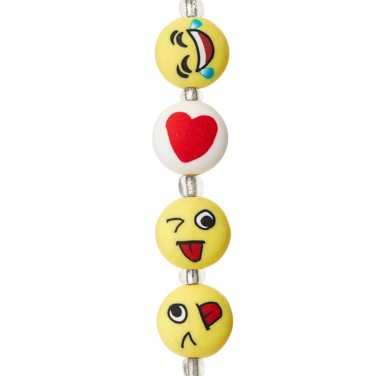 12 Packs: 10 ct. (120 total) Emoji Face Resin Round Beads, 11mm by Bead Landing™
